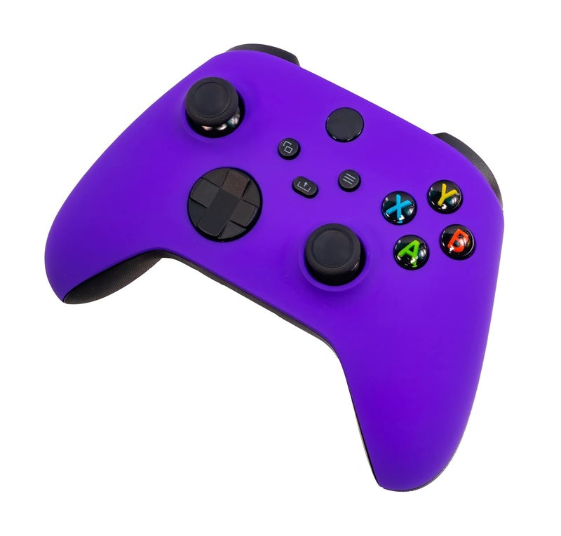 Crazy Controllerz Xbox One Series X S Custom Soft Touch Controller - Soft Touch Feel, Added Grip, Vibrant Purple Color - Compatible with Xbox One, Series X, Series S - Image 4